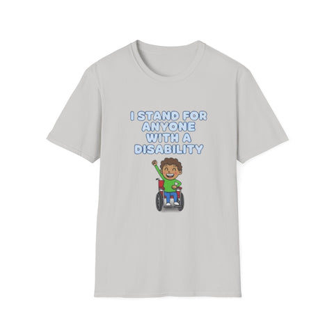 I Stand For Anyone With A Disability T-Shirt | Wheelchair Pride, Inclusive Kids Tee