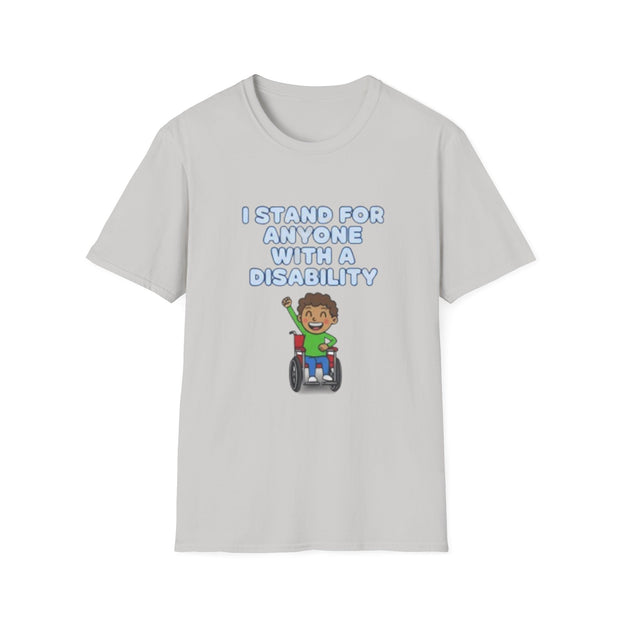 I Stand For Anyone With A Disability T-Shirt | Wheelchair Pride, Inclusive Kids Tee