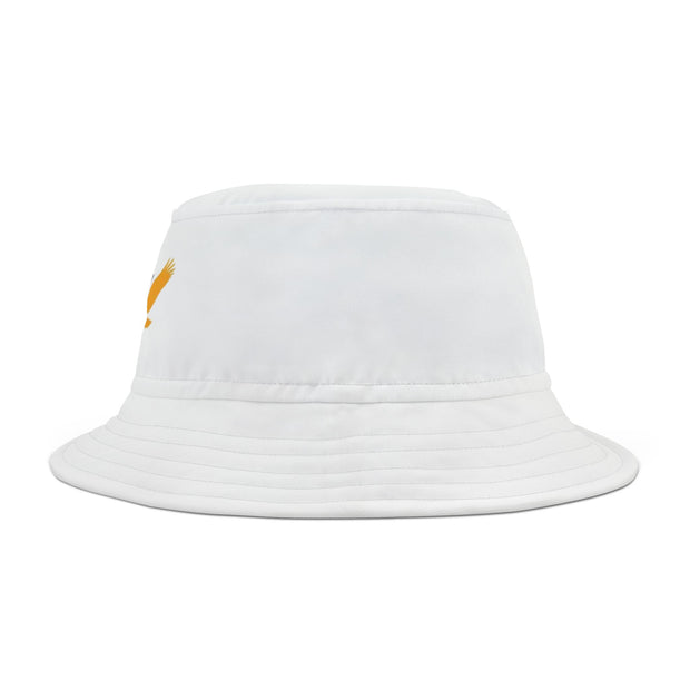 Dream Big Eagle Bucket Hat | Inspirational Script, White Bucket Hat