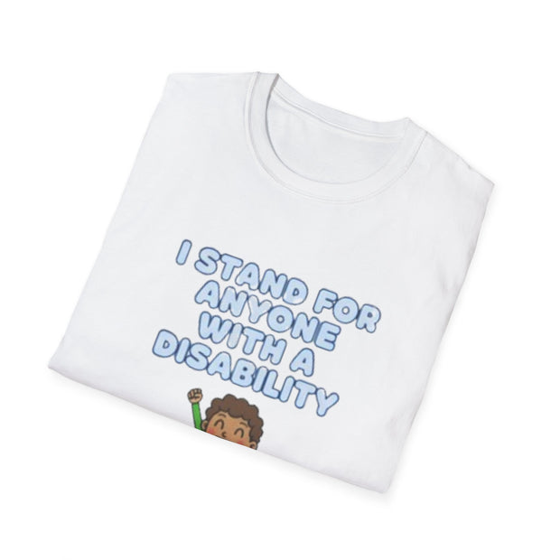 I Stand For Anyone With A Disability T-Shirt | Wheelchair Pride, Inclusive Kids Tee