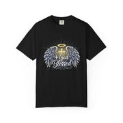 God Blessed Angel Wings T-Shirt | Halo Cross Religious Tee