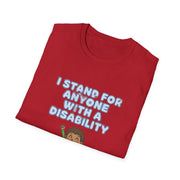 I Stand For Anyone With A Disability T-Shirt | Wheelchair Pride, Inclusive Kids Tee