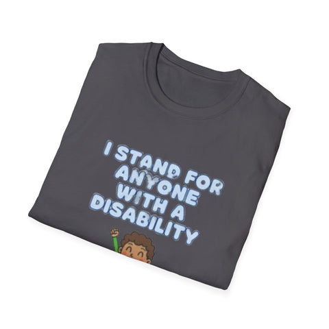 I Stand For Anyone With A Disability T-Shirt | Wheelchair Pride, Inclusive Kids Tee