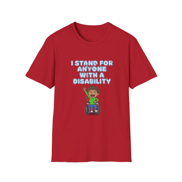 I Stand For Anyone With A Disability T-Shirt | Wheelchair Pride, Inclusive Kids Tee
