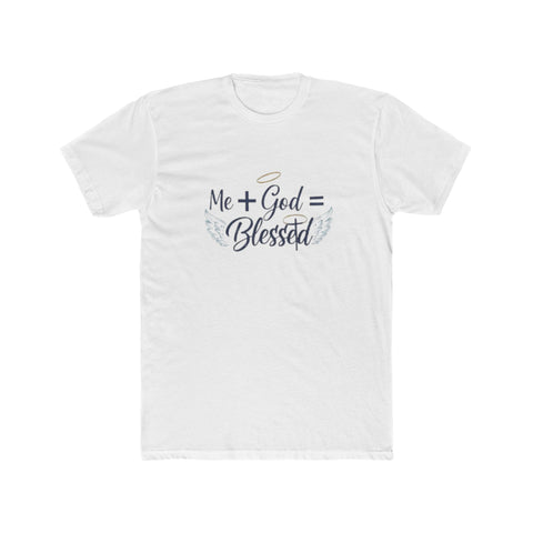 Me + God = Blessed T-Shirt | Christian Faith Tee, Script Typography