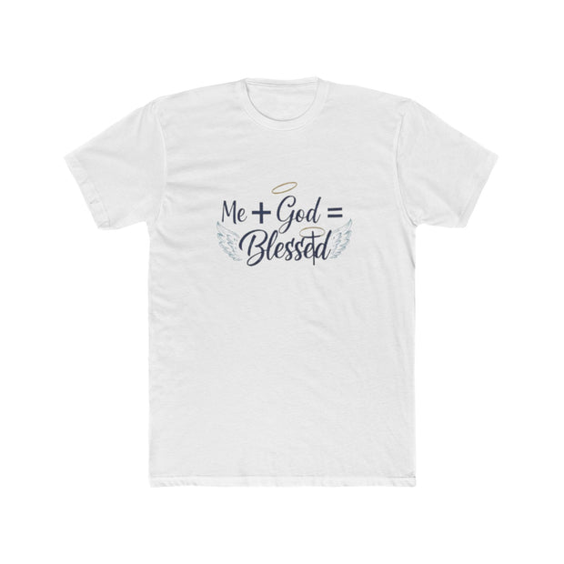 Me + God = Blessed T-Shirt | Christian Faith Tee, Script Typography
