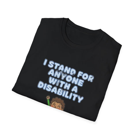 I Stand For Anyone With A Disability T-Shirt | Wheelchair Pride, Inclusive Kids Tee