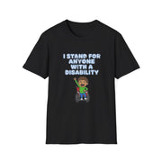 I Stand For Anyone With A Disability T-Shirt | Wheelchair Pride, Inclusive Kids Tee