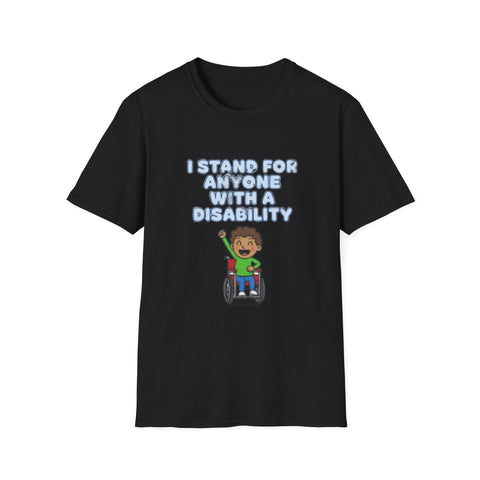 I Stand For Anyone With A Disability T-Shirt | Wheelchair Pride, Inclusive Kids Tee