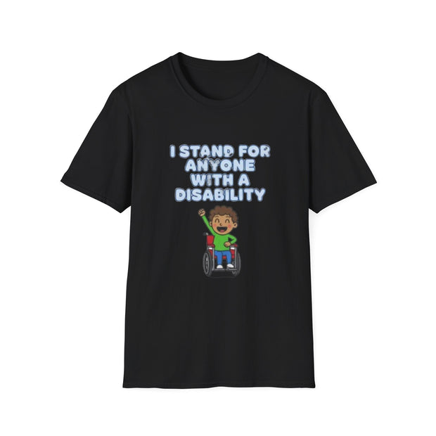 I Stand For Anyone With A Disability T-Shirt | Wheelchair Pride, Inclusive Kids Tee