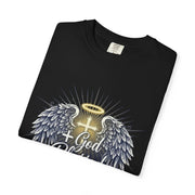 God Blessed Angel Wings T-Shirt | Halo Cross Religious Tee