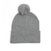 Daisy Patch Pom-Pom Knit Cap | Embroidered Beanie