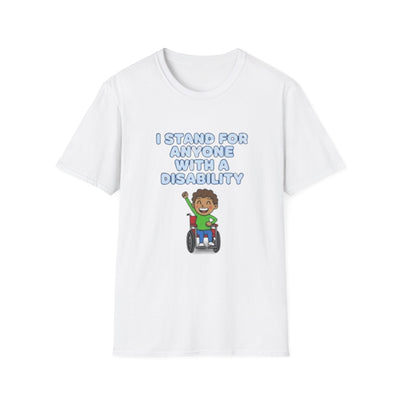 I Stand For Anyone With A Disability T-Shirt | Wheelchair Pride, Inclusive Kids Tee