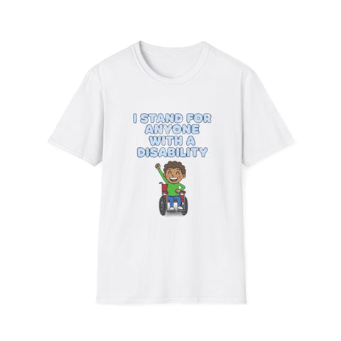 I Stand For Anyone With A Disability T-Shirt | Wheelchair Pride, Inclusive Kids Tee