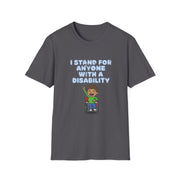 I Stand For Anyone With A Disability T-Shirt | Wheelchair Pride, Inclusive Kids Tee