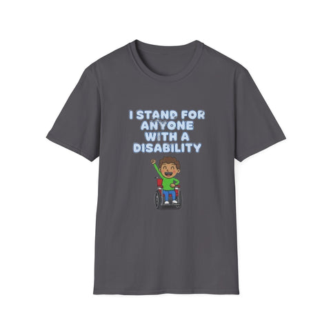 I Stand For Anyone With A Disability T-Shirt | Wheelchair Pride, Inclusive Kids Tee