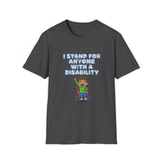I Stand For Anyone With A Disability T-Shirt | Wheelchair Pride, Inclusive Kids Tee