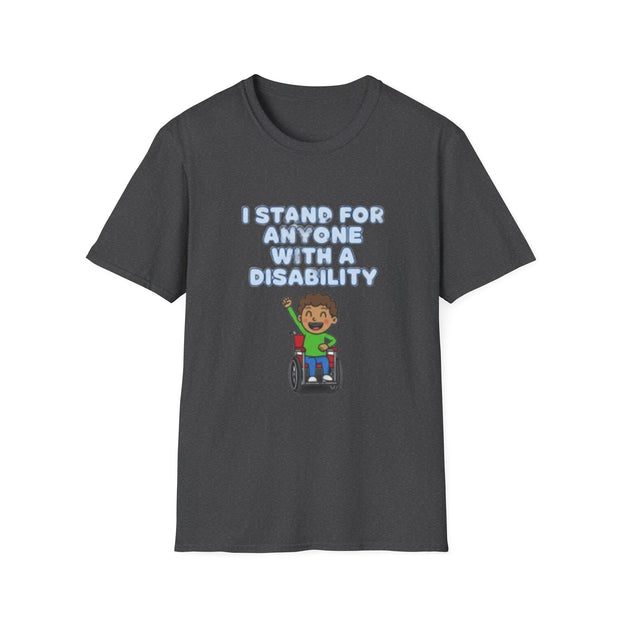 I Stand For Anyone With A Disability T-Shirt | Wheelchair Pride, Inclusive Kids Tee
