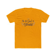 Me + God = Blessed T-Shirt | Christian Faith Tee, Script Typography