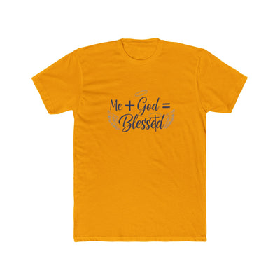 Me + God = Blessed T-Shirt | Christian Faith Tee, Script Typography