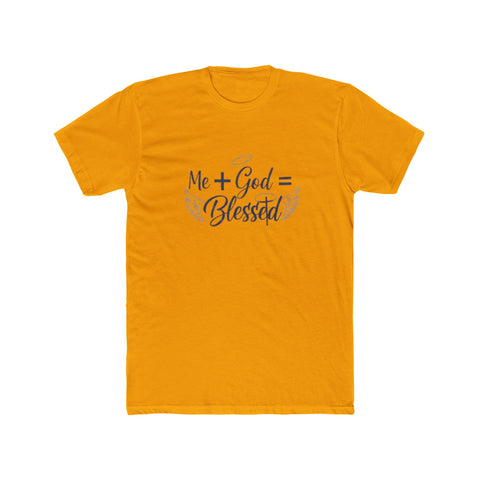 Me + God = Blessed T-Shirt | Christian Faith Tee, Script Typography