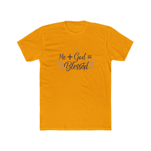 Me + God = Blessed T-Shirt | Christian Faith Tee, Script Typography