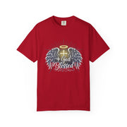 God Blessed Angel Wings T-Shirt | Halo Cross Religious Tee