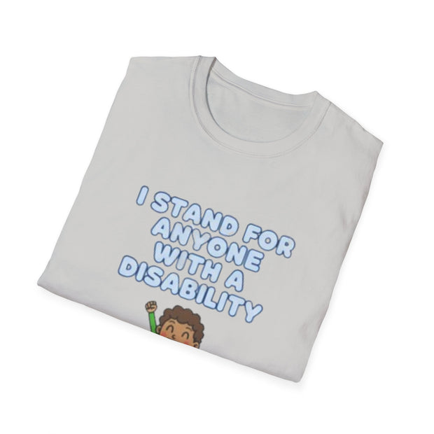I Stand For Anyone With A Disability T-Shirt | Wheelchair Pride, Inclusive Kids Tee