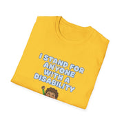 I Stand For Anyone With A Disability T-Shirt | Wheelchair Pride, Inclusive Kids Tee