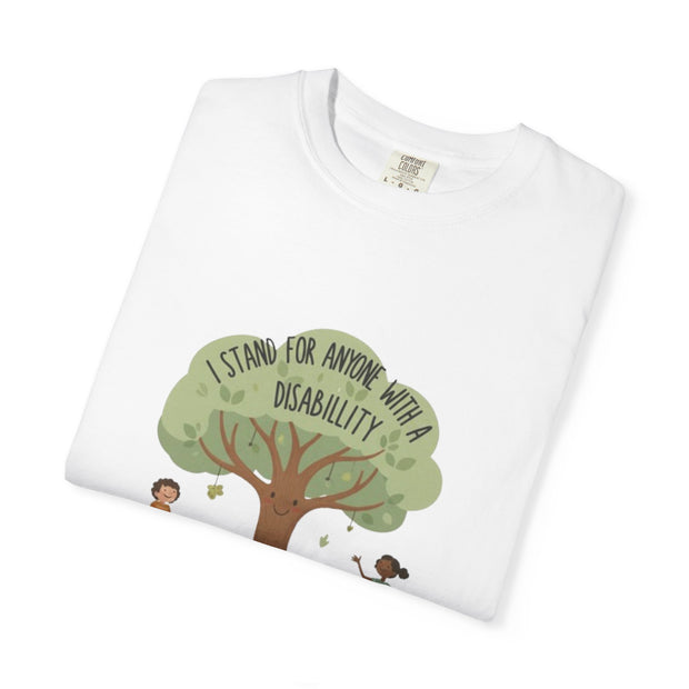 I Stand For Anyone With A Disability T-Shirt | Inclusive Tree Design