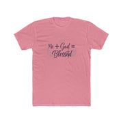 Me + God = Blessed T-Shirt | Christian Faith Tee, Script Typography