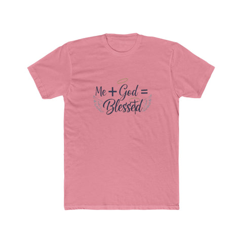 Me + God = Blessed T-Shirt | Christian Faith Tee, Script Typography