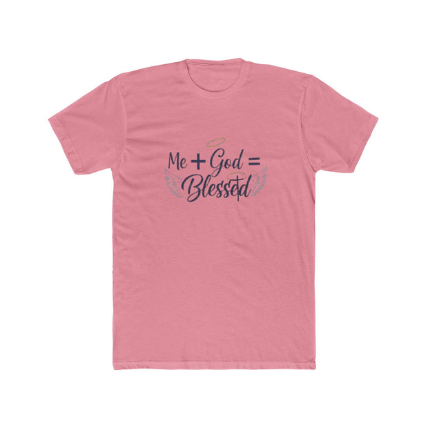 Me + God = Blessed T-Shirt | Christian Faith Tee, Script Typography